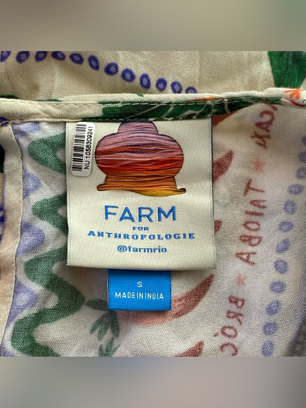 FARM Rio for Anthropologie Printed V-Neck Kaftan Maxi Cut-Out Dress Size Small - Picture 12 of 15